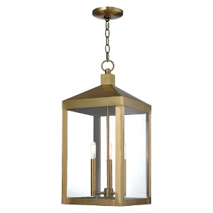 Livex Lighting Nyack 3 - Light Pendant in  Antique Brass - 1 of 4