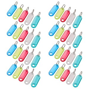 Unique Bargains Tough Plastic Label Window Double Sided Key Tags Blue Green Red Clear Yellow 50 Pcs - 1 of 4