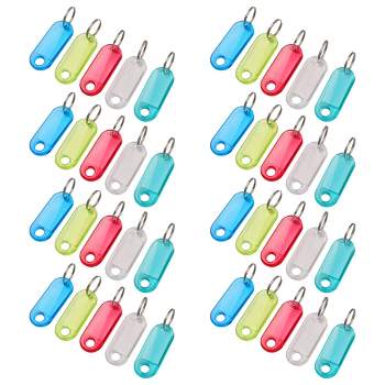 AllTopBargains 10 PC Color Coded Key Tags Keychain Split Rings Labels Color Plastic Key ID Home