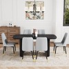 7-Piece Dining Set with MDF Table and 6 Chairs with PU Cushions - 4 of 4