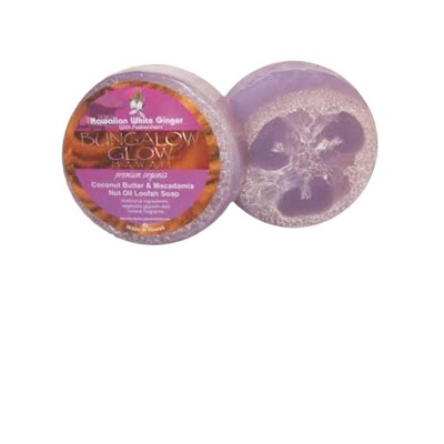 Hawaiian White Ginger with puakenikeni Premium Organics Coconut Butter Loofah Soap