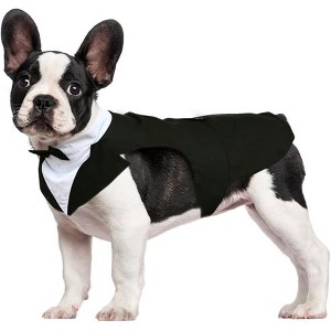 Kuoser Dog Tuxedo Dog Suit and Bandana Set, Dogs Tuxedo Wedding Party Suit, Dog Prince Wedding Bow Tie Shirt Formal Dog Wedding Attire - 1 of 4