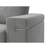 VYNXARIA Light Gray Woven Fabric Convertible Loveseat - 2 of 4