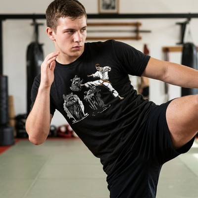 Мужские футболки Crazy Dog T-Shirts, Inc. Mens Funny T Shirts Karate Kicking Raccoon Sarcastic Graphic Tee for Men - Crazy Dog Men's T Shirt for Animal Lovers Black XL — фото 3