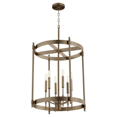 Quorum Lighting Hamilton 6 - Light Chandelier in  Dark Brass