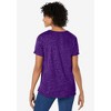 Woman Within Plus Size Marled Cuffed-Sleeve Tee - 3 of 4