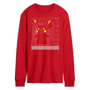 Men's - Pokémon - Pikachu Electric Bolt Long Sleeve Graphic T-Shirt - 1 of 3