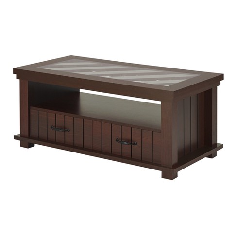 Barstow Rustic 2 Drawer Coffee Table Espresso Iohomes Target