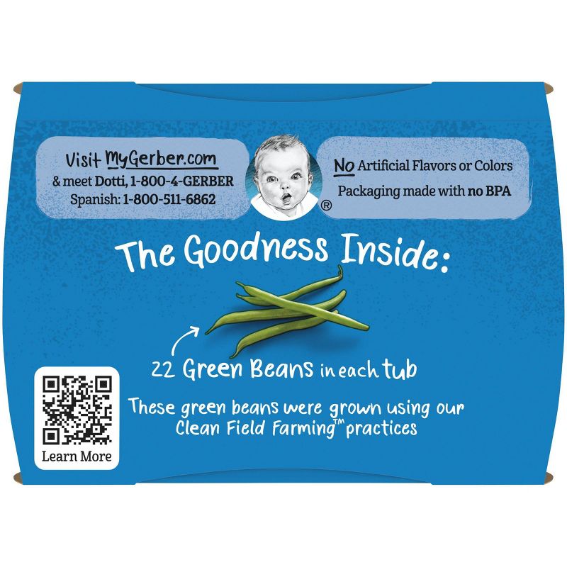 Gerber Sitter 2nd Foods Green Bean Baby Meals Tubs - 2ct/8oz, 5 of 7