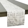 Design Imports  Christmas Silver Holiday Collage Printed Metallic Table Runner, Silver, 14X72" - 2 of 4