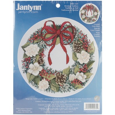 Janlynn Counted Cross Stitch Kit 15.25"X14.25"-Christmas Traditions (14 Count)