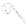 ELYA Women's Faux Pearl Stainless Steel Bar Tassel Drop Necklace - 2 of 4