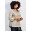 Avenue Women's Plus Size Felicia Metallic Knit Top - 4 of 4