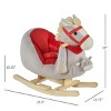 SEVOBAL Toy Vehicles Kids Rocking Horse with Lullaby Song Hand Puppets Soft Plush Fabric, Gray, 23.5"*13.75"*19" - 4 of 4