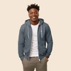 Dalix Astronaut Embroidered Hoodie Fleece Sweatshirt Zip Front Mens - 3 of 4