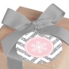 Big Dot of Happiness Pink Winter Wonderland - Holiday Snowflake to and from Favor Gift Tags (Set of 20) - image 2 of 4