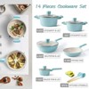 LunaLulink 11 Pieces Pots and Pans Granite Stone Cookware Set Non Stick Pot Set, Nonstick Cooking Pots - 2 of 4