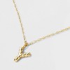 14K Gold Dipped Twisted Bubble Initial Necklace - A New Day™ Gold - 4 of 4