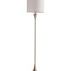 Kings Brand Furniture Mandan Brushed Nickel Metal Floor Lamp, Brushed Nickel/White - 2 of 3