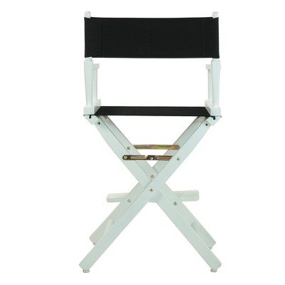 Counter-Height Director's Chair - White Frame, Black Canvas