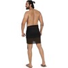 LA LEELA Men's Sarong Casual Pareo Summer Wrap One Size Coal Solid - 4 of 4