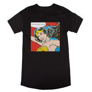 Wonder Woman I Am Wonder Woman Women's Black Heather Short Sleeve Sleep Shirt - 1 of 2