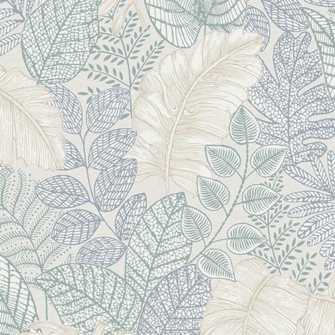 Superfresco Easy Scattered Leaves Duck Egg Wallpaper : Target