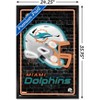 Trends International NFL Miami Dolphins - Neon Helmet 23 Framed Wall Poster Prints - 3 of 4