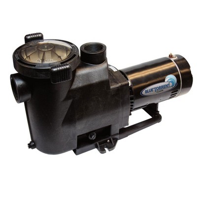 Blue Torrent AC PSP1056 1 HP Blue Thunder Single Speed 2 Inch Port Replacement Pump with On Off Switch and Standard Plug for Outdoor In Ground Pools