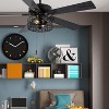 52" 5 Blade LED Modern Matte Black Lighted Ceiling Fan - River of Goods: Reversible Motor, Pull Chain Control - image 2 of 4