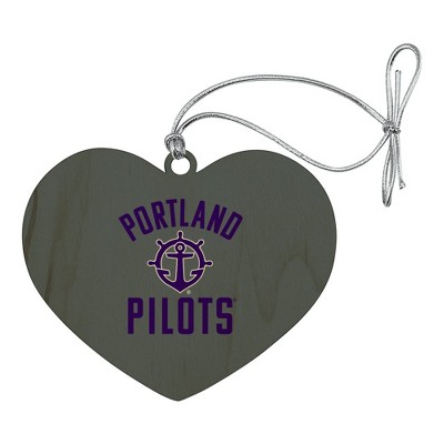 Portland Pilot Heart Love Wood Christmas Tree Holiday Ornament