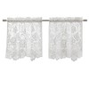 Habitat Limoges Sheer Rod Pocket Floral Lace Design Curtain Tiers for Any Room Soft Selvedge Sides Pair White - 2 of 4