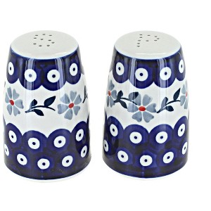 Blue Rose Polish Pottery S086 Manufaktura Salt and Pepper Shakers - 1 of 1