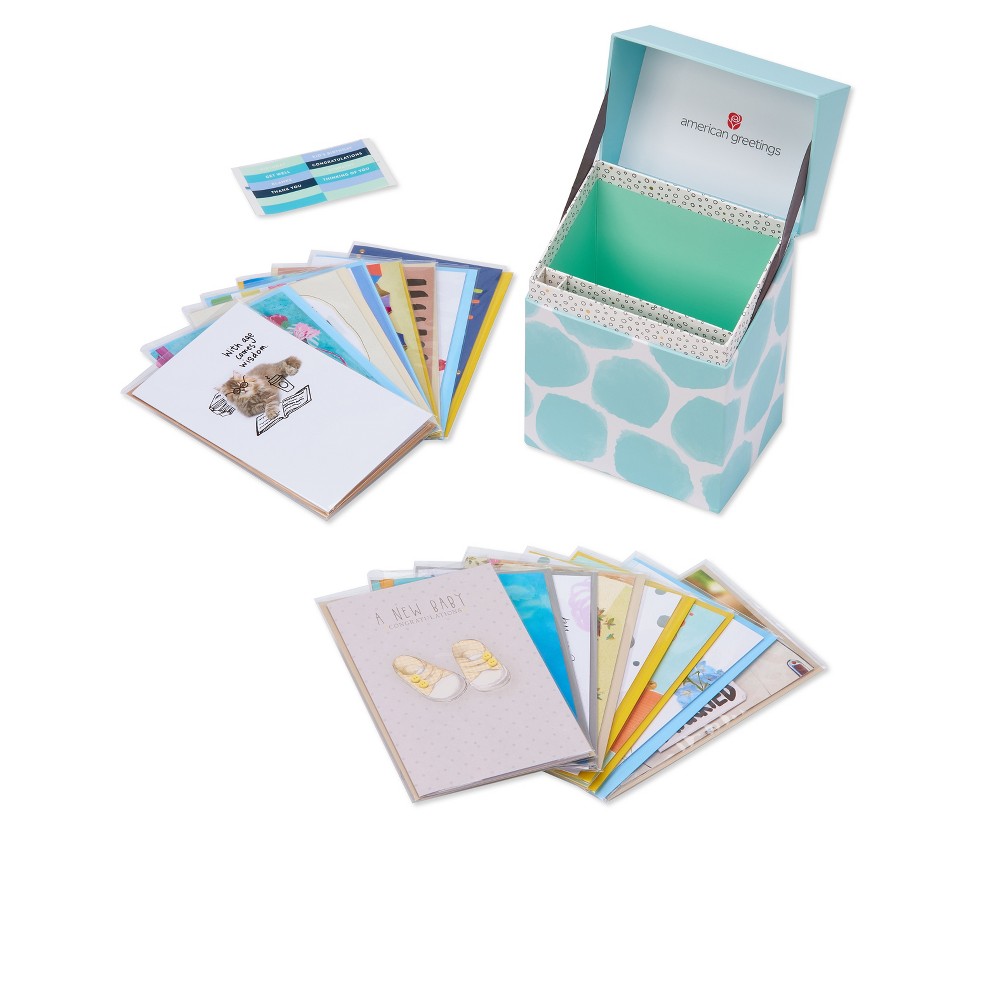 UPC 064319251843 product image for 16ct All Occasion Blank Cards with Organizer | upcitemdb.com