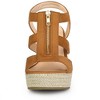 Allegra K Women's Platform Heels Slingback Zipper Wedge Sandals - 2 of 4