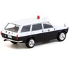 Datsun Bluebird 510 Wagon "Japan Police Car" Black and White "Global64" Series 1/64 Diecast Model by Tarmac Works - 3 of 4