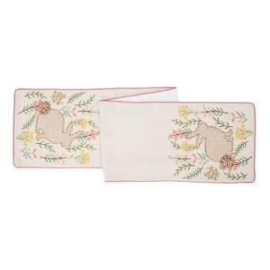 C&F Home 14" x 72" Garden Spring Easter Bunny Rabbit Decorative Table Runner - 1 of 2