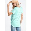 Women's Solid V Neck Knotted Top - 7th Ray - 3 of 3