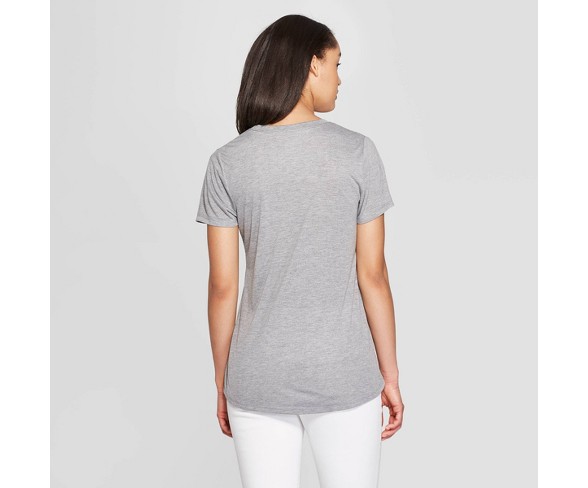 Women's Smokey Bear Short Sleeve Round Neck Green Gray T-Shirt - Modern Lux (Juniors') - Gray XS