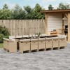 vidaXL Patio Dining Set Set of 16 Beige, Cream White, Black - 2 of 4