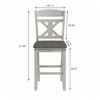 VECELO 7-Piece Extendable Dining Table Set, Rubber Wood Table with 6 Armless Upholstered Dining Chairs for Kitchen, Gray - 4 of 4