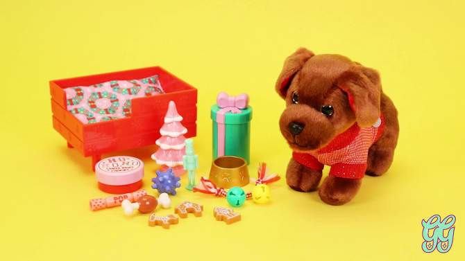 Glitter Girls Cocoa &#38; Holiday Pup Playset for 14&#34; Dolls, 2 of 10, play video