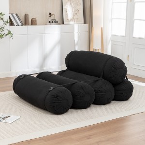 Lyngins Corduroy Bean Bag Sofas with Adjustable Straps for Kids and Adults,Comfy Lazy Sofa Chairs for Living Room - 1 of 4