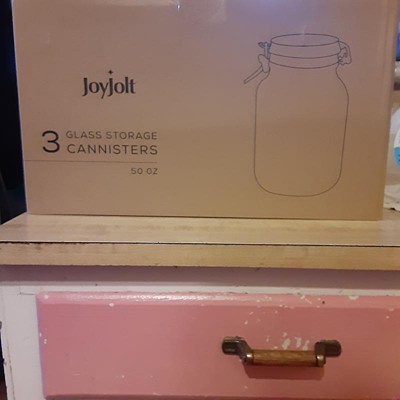 JoyJolt Airtight Glass Jars Storage Cannister With Silicone Seal