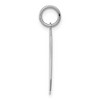 Black Bow Jewelry Sterling Silver, Athletic Collection, Large Polished Number 0 Pendant - 2 of 4