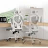 Fontoi Task and Office Chairs, Comfy Computer Desk Chair with Flip-up Armrests, Home Office Desk Chair with Headrest, Gray, 25.6"*27.2"*40" - 3 of 4
