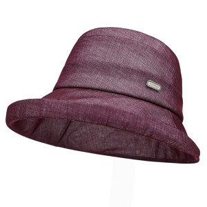 Anna-Kaci Women's Structured Bucket Hat with Pleated Band Design and Wide Brim for Elegant Everyday Sun Protection - 1 of 3