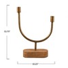 Storied Home Asymmetrical Wood and Metal Candle Holder - 3 of 4