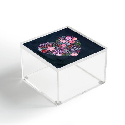 Stephanie Corfee Heart Aflutter 4" x 4" Acrylic Box - Deny Designs