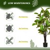 Syemin Artificial Plants 4.5FT Artificial Fiddle Leaf Fig Tree, Faux Decorative Plant in Nursery Pot for Indoor or Outdoor Decor, Green, 6"*6"*51.3" - 3 of 4